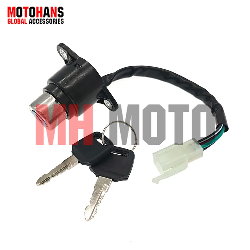 IGNITION KEY SWITCH IGNITION LOCK WITH 4 MALE PLUG FOR HONDA DY150-4 CM125 AKT NKD125 ICS150S