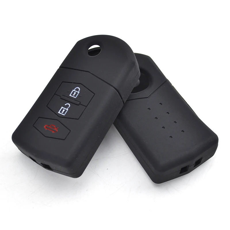 3 Button Silicone Car Remote Key Fob Shell Cover Case For Mazda Demio 2 3 5 Mazdaspeed6 M2 M3 M5 M6 CX-5 CX-7 CX-9 RX-8 MX5 MPV
