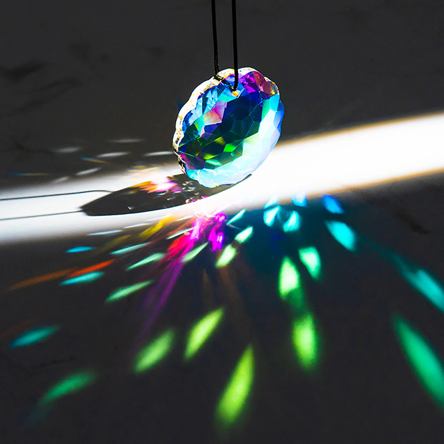 Window Hanging Light Catcher Pendant Colorful Artificial Crystal Prism Suncatcher Home Hang Ornament Rainbow Maker Decoration