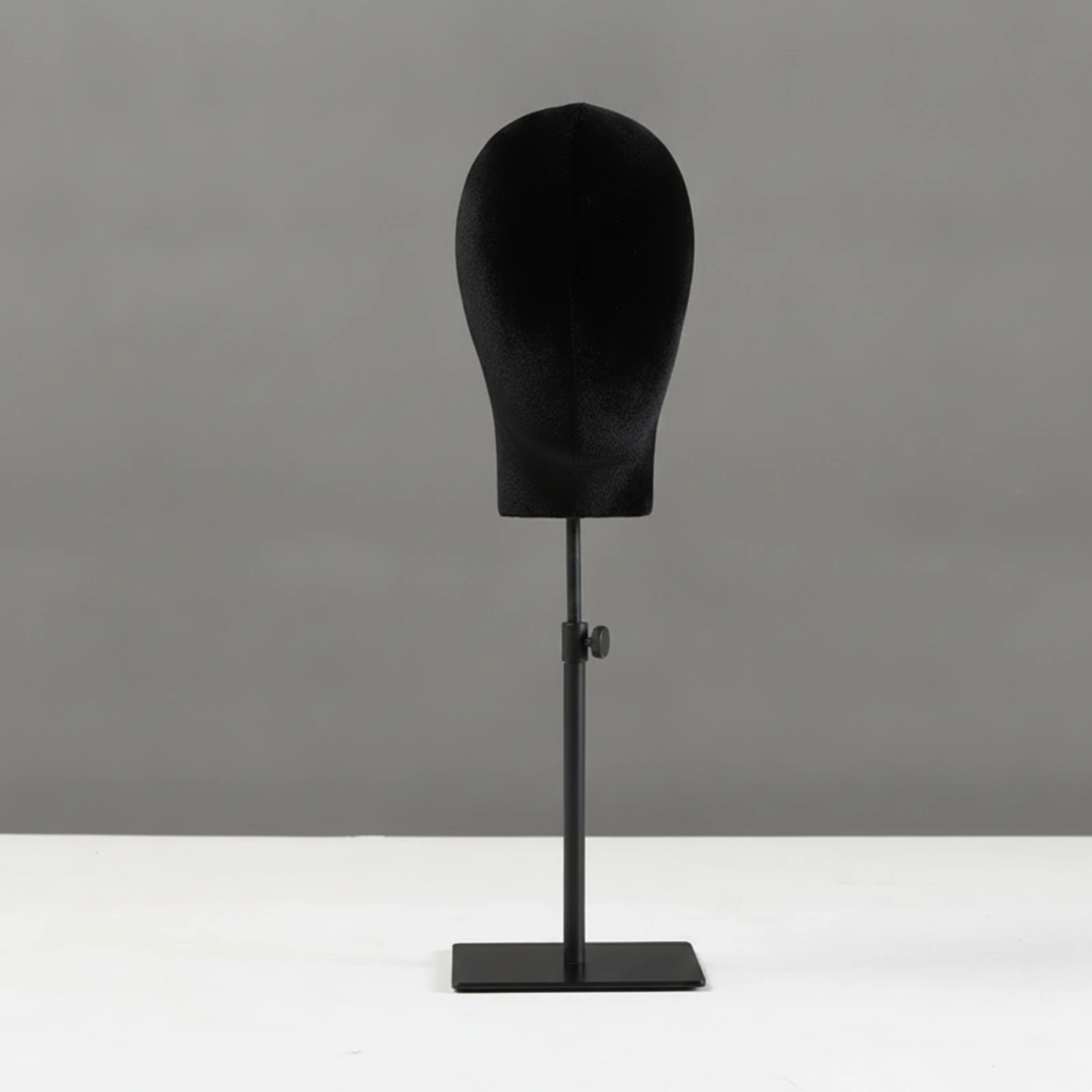Mannequin Head with Stand Height-Adjustable Velvet Mannequin Head for Hair Stylists, Retail Stores, Window Displays