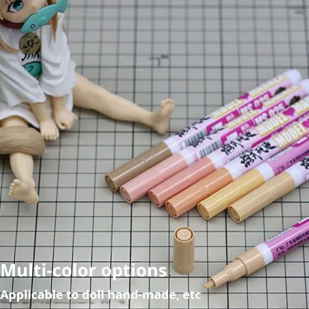 MS025 S001-S007 Model dolls coloring Markers Skin Color Flesh Marker Pen 7 Colors for Gundam Model Art Painting Hobby DIY Tool