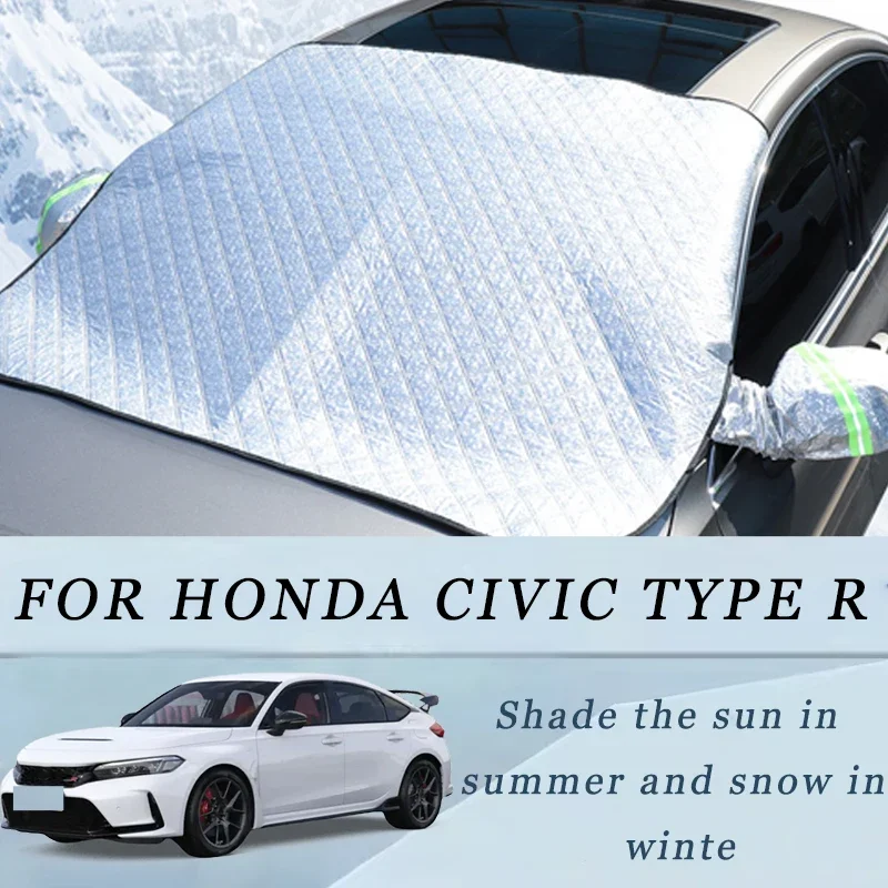 

Thickened Car Now Sunshade Windshield Cover With 5/9 Magnets UV Protection Anti Snow Sunlight For HONDA CIVIC TYPE R