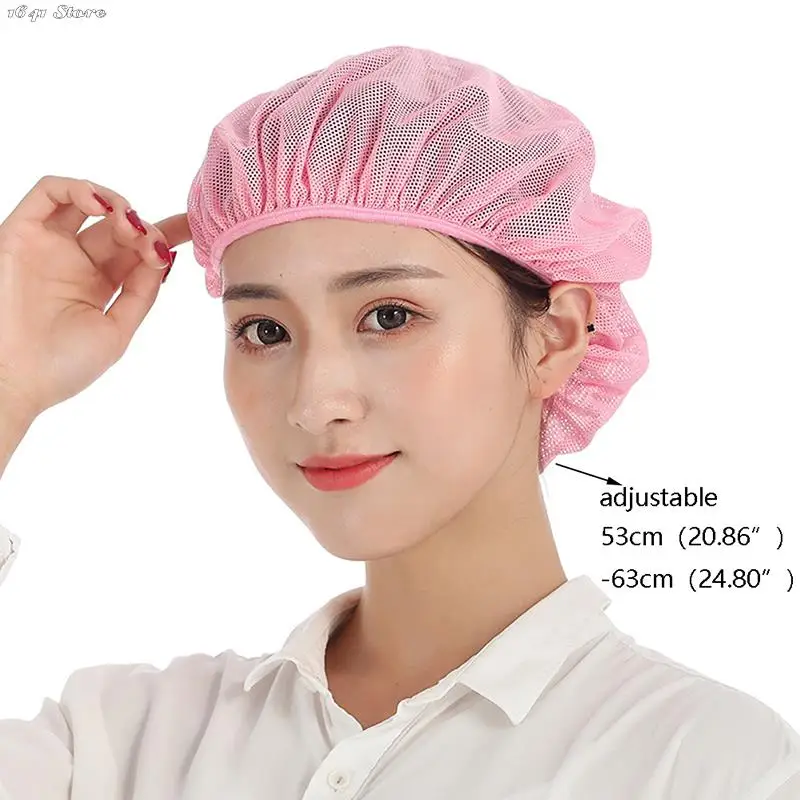 1pc Elastic Chef Net Hat Cook Caps Kitchen Health Work Hats Canteen Restaurant Food Service Bakery Baking Women Breathable Cap