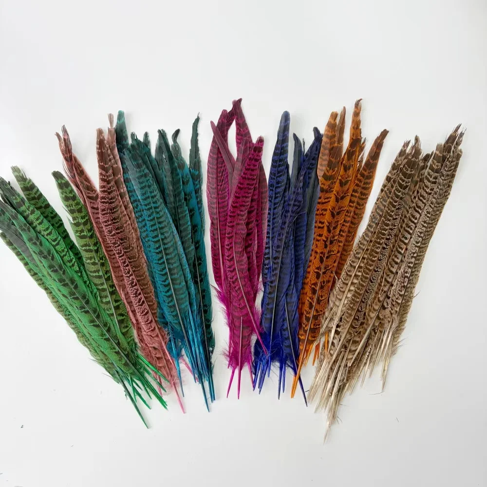Fasane-Schwanzfedern, Naturfarben, 25-30 cm, 10/20/50 Stück, für DIY-Schmuckherstellung, Hochzeitskopfschmuck, Heimdekoration, Party, Näharbeiten