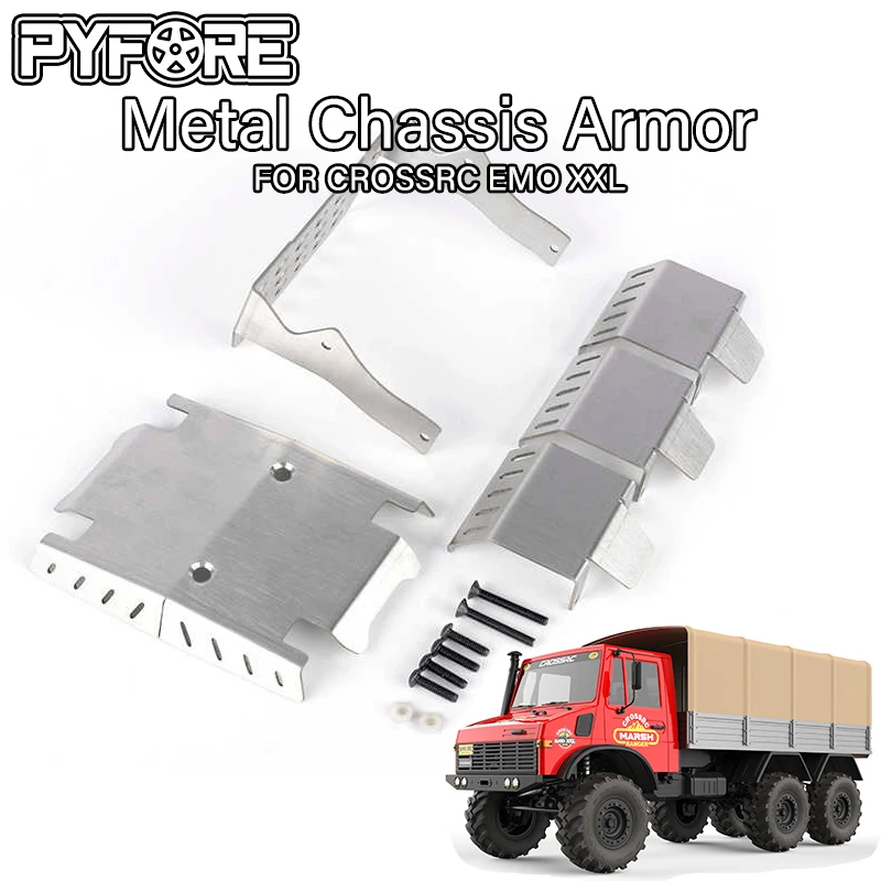 

PYFORE Metal Chassis Armor for CROSSRC EMO XXL 1/6 RC Model Car Rock Crawler Truck Accessories