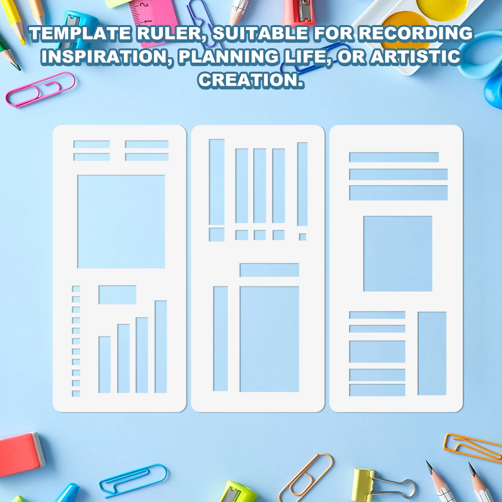 قالب تسجيل مرن مع قوالب شبكية نقطية استنسل مخطط مجموعة استنسل يدوية قابلة لإعادة الاستخدام لخطوط الصناديق والتخطيط اليومي