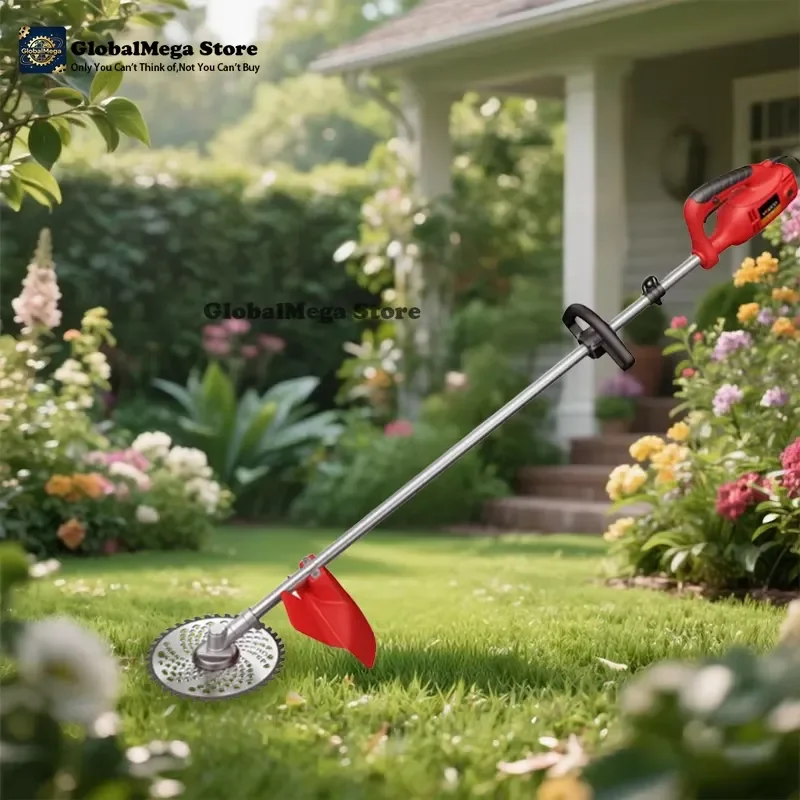 220V Electric Lawn Mower Multi-function Lawn Trimmer Weeder High Branch Saw Pruning Shears Suitable for Home Garden Use