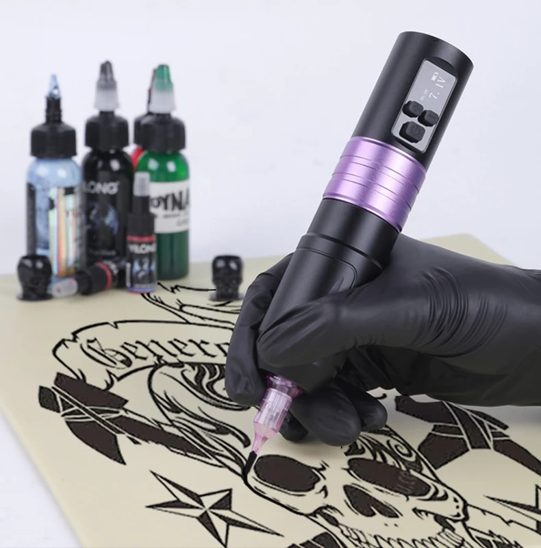 

YILONG Wireless Tattoo Machine Machine Pen 3.2mm Strokes Pen Powerful Motor Supply Permanent Makeup for Artists
