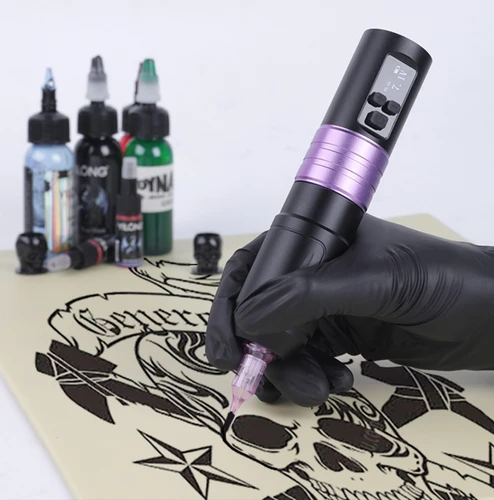 Imagen 2 del producto Kit de tatuaje YILONG, Kit de pluma de tatuaje para maquillaje permanente, Kit de máquina de tatuaje, fuente de alimentación inalámbrica para tatuaje, Kit de pistola de tatuaje
