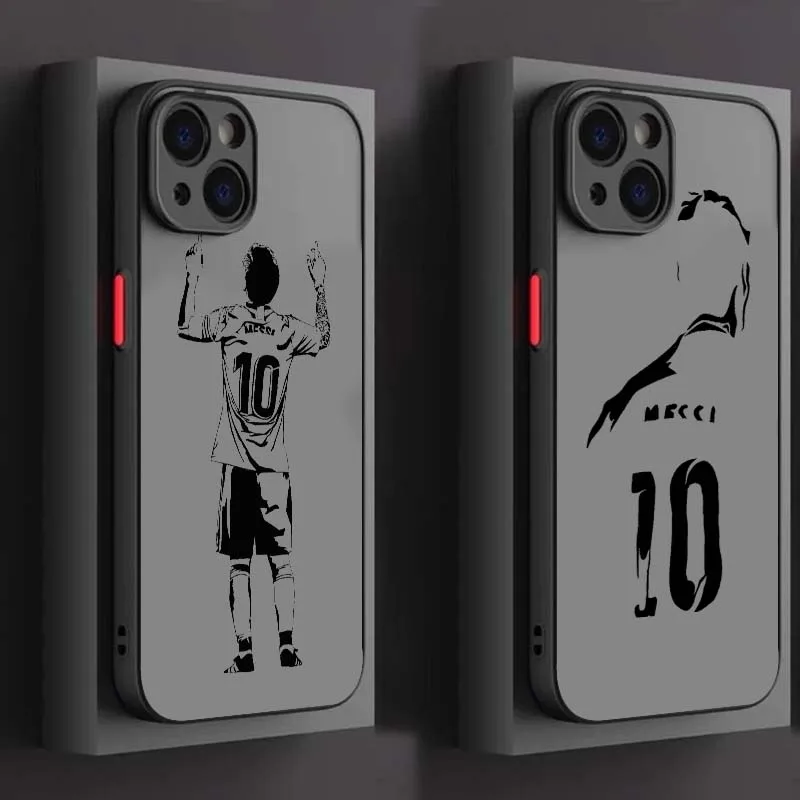 

Football Stars No.10 Logo Art Phone Case For Apple iPhone 17 16 15 14 13 12 11 Air Pro Max Plus Mini Frosted Translucent