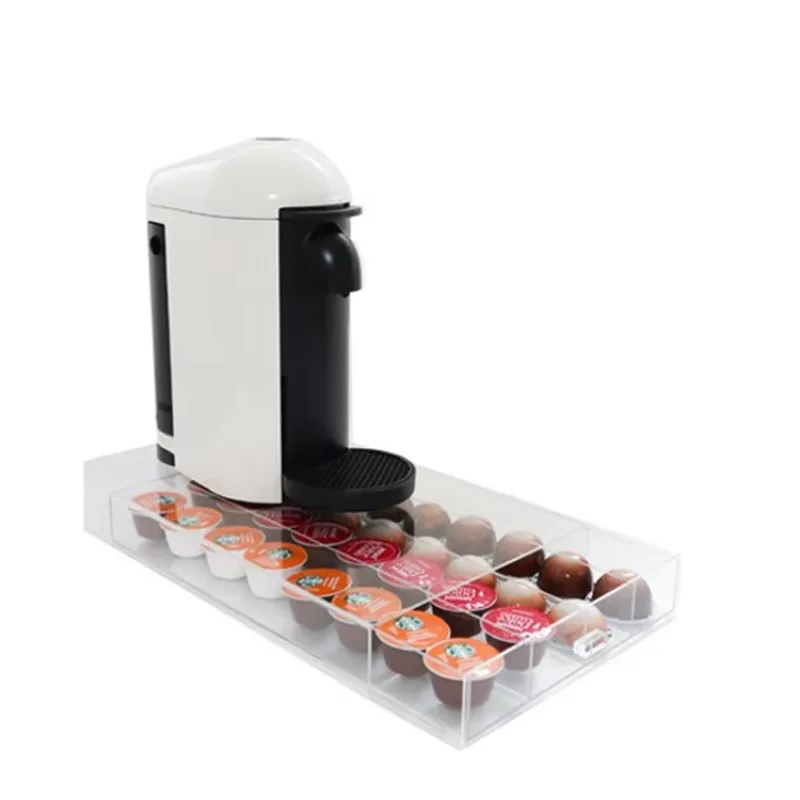 

Acrylic Coffee Capsule Organizer Drawer Transparent Coffee Capsule Storage Drawer for All Coffee Capsule