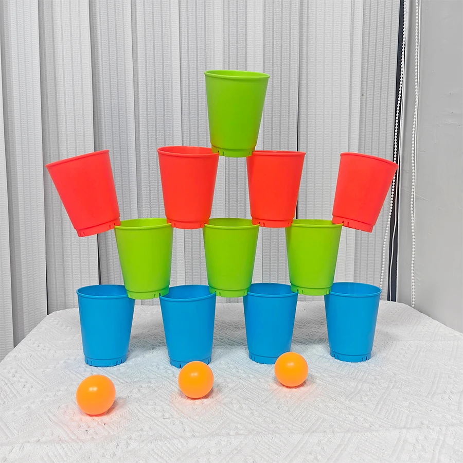 Stacking music, two person battle stacking cup puzzle toys, children's color enlightenment cognition, parent-child games