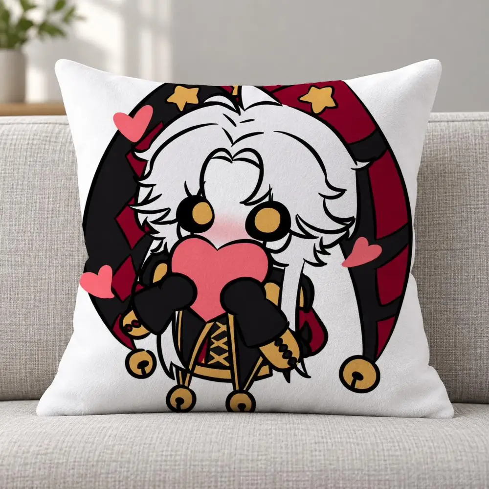 Anime Circus P-Pierrot Cushion Cover Soft Plush Decorative Sofa Bedroom Living Room Car Dorm Home Decor Gift
