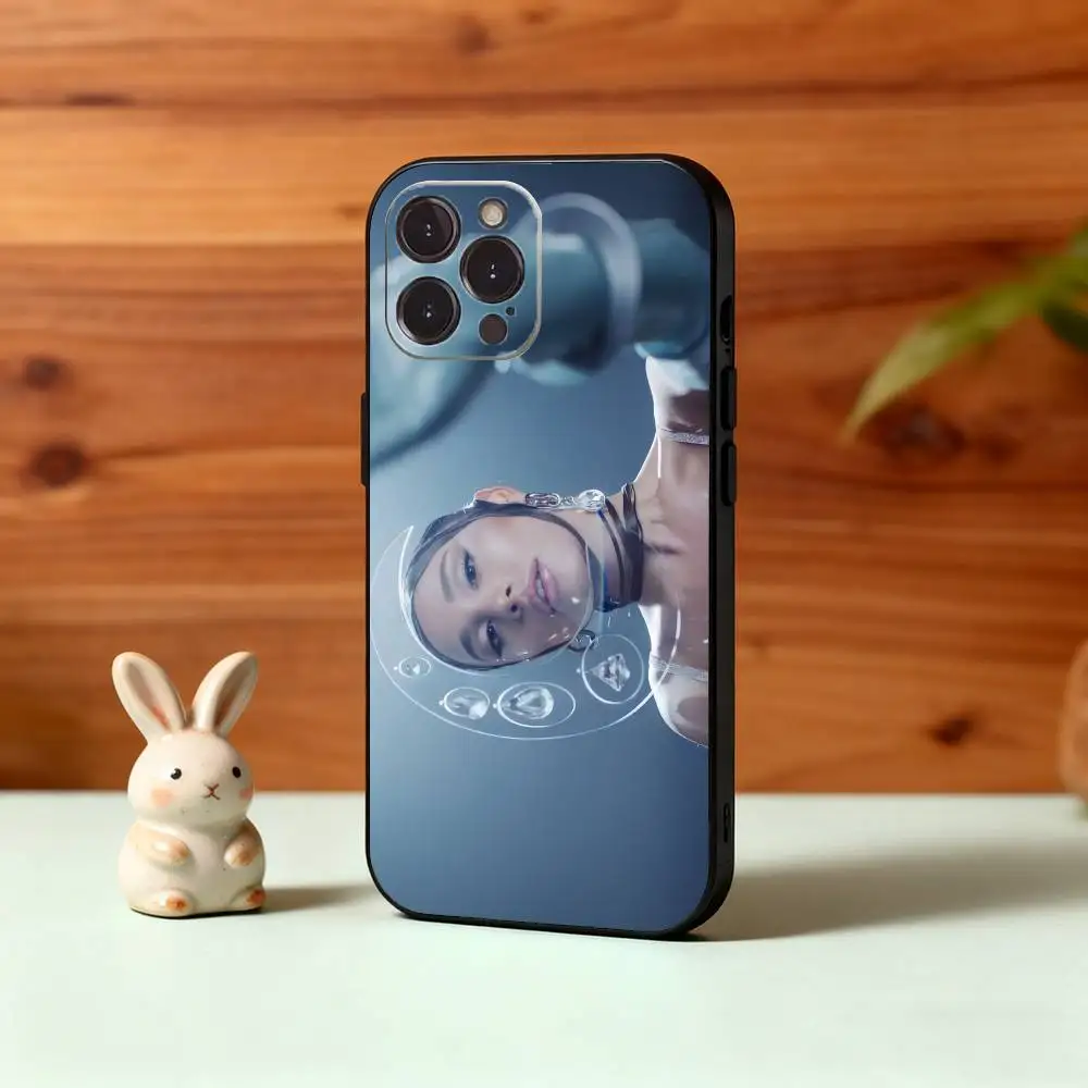 حافظة هاتف S-Side to Side-Ariana Grande لهاتف iPhone 16 15 14 13 12 11 Pro Max Plus، 5G حافظة سوداء ناعمة #4