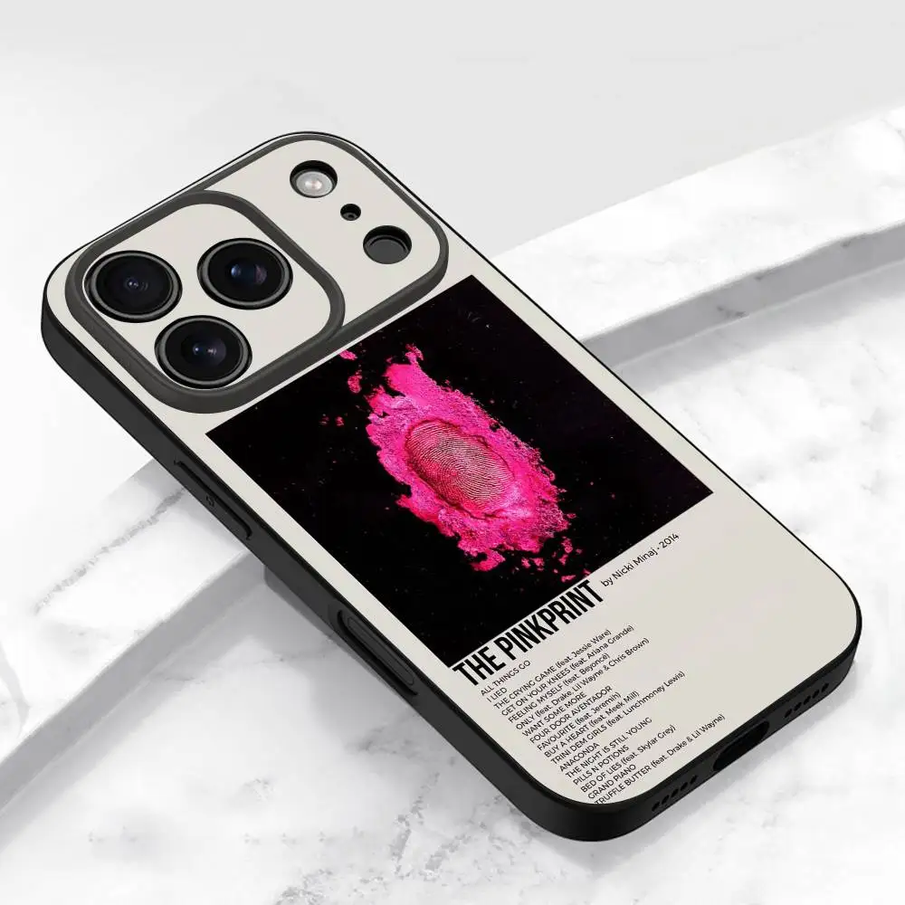 حافظة هاتف N-Nicki Minaj Pink Friday 2 Queen لهاتف iPhone 17,16,15,14,13,12,11,Pro,Max,Plus,E,Air,Mini غطاء أسود واقٍ #2