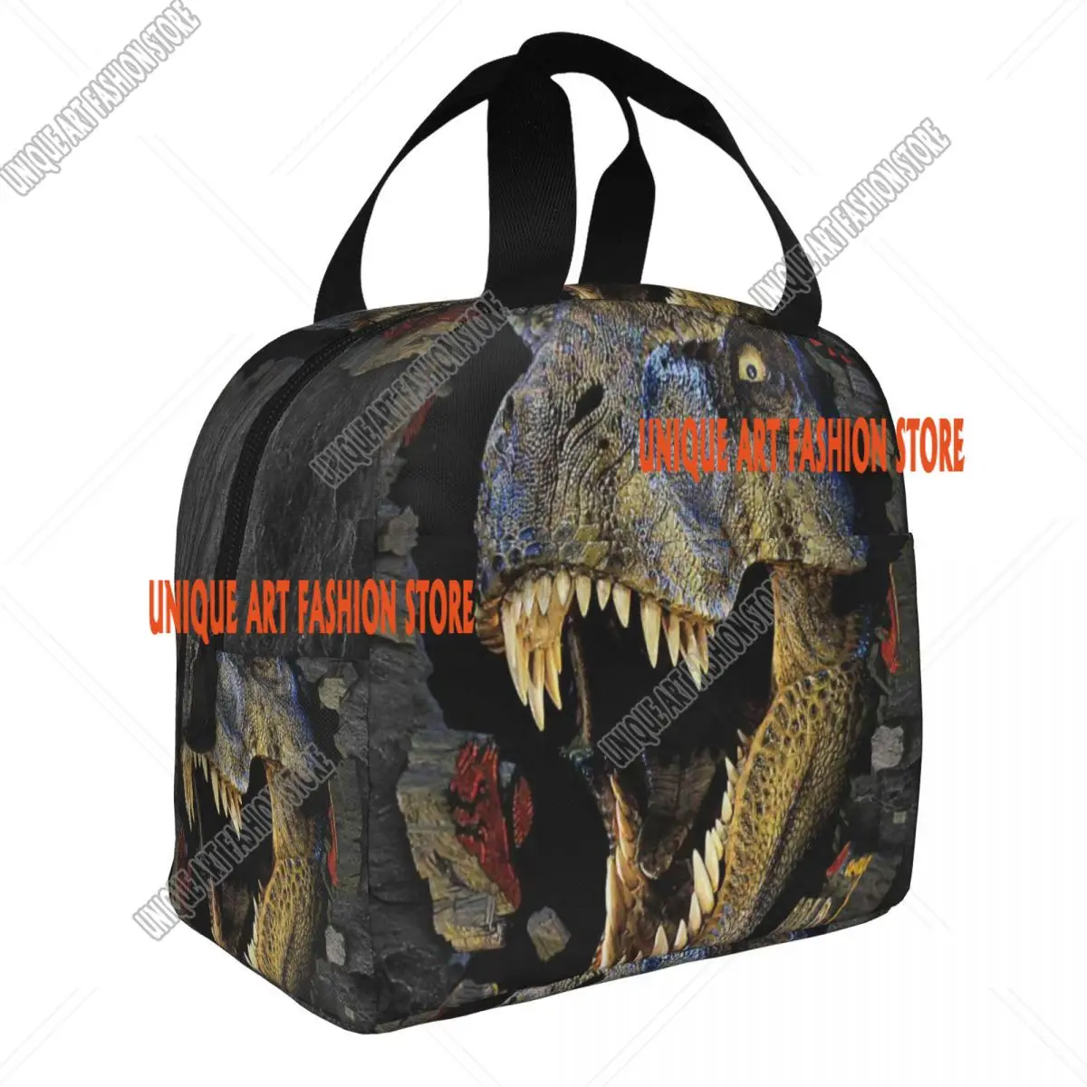Custom Jurassic Park Logo Insulated Lunch Bag for Women Leakproof Dinosaur Movie Cooler Thermal Lunch Box Kids School Children