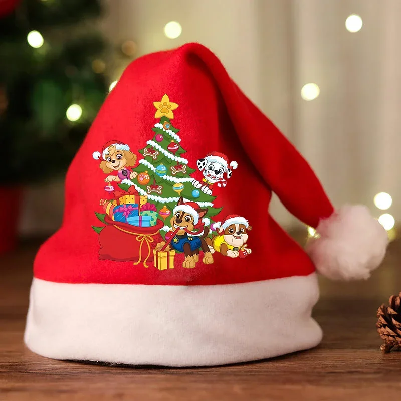 باو باترول قبعات عيد الميلاد أنيمي تشيس سكاي غير المنسوجة النسيج سانتا كلوز عيد الميلاد قبعة عيد ميلاد سعيد السنة الجديدة مهرجان الحفلات الديكور الهدايا