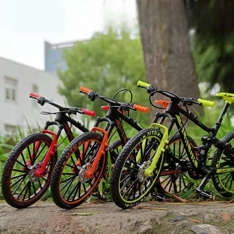 Alloy Bicycle Model Simulation Mountain Downhill Racing Mini Model Car Metal Toy Car Ornaments Collection