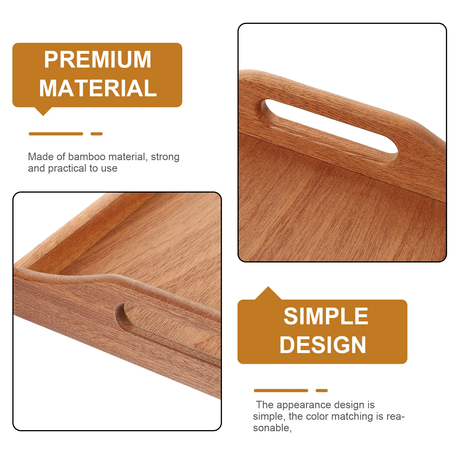 

Wood Tea Tray Wooden Serving Plate Food Snack Dessert Holder Storage Tray for Fruit Bread Home Restaurant Party Fruit Holder