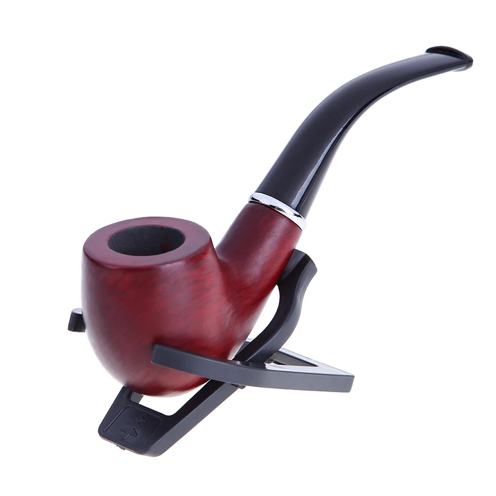 Retro Cigarette Pipes with Pipe Rack Wood Smoking Filter Portable Smoking Accessories Reusable Gifts for Friends Family