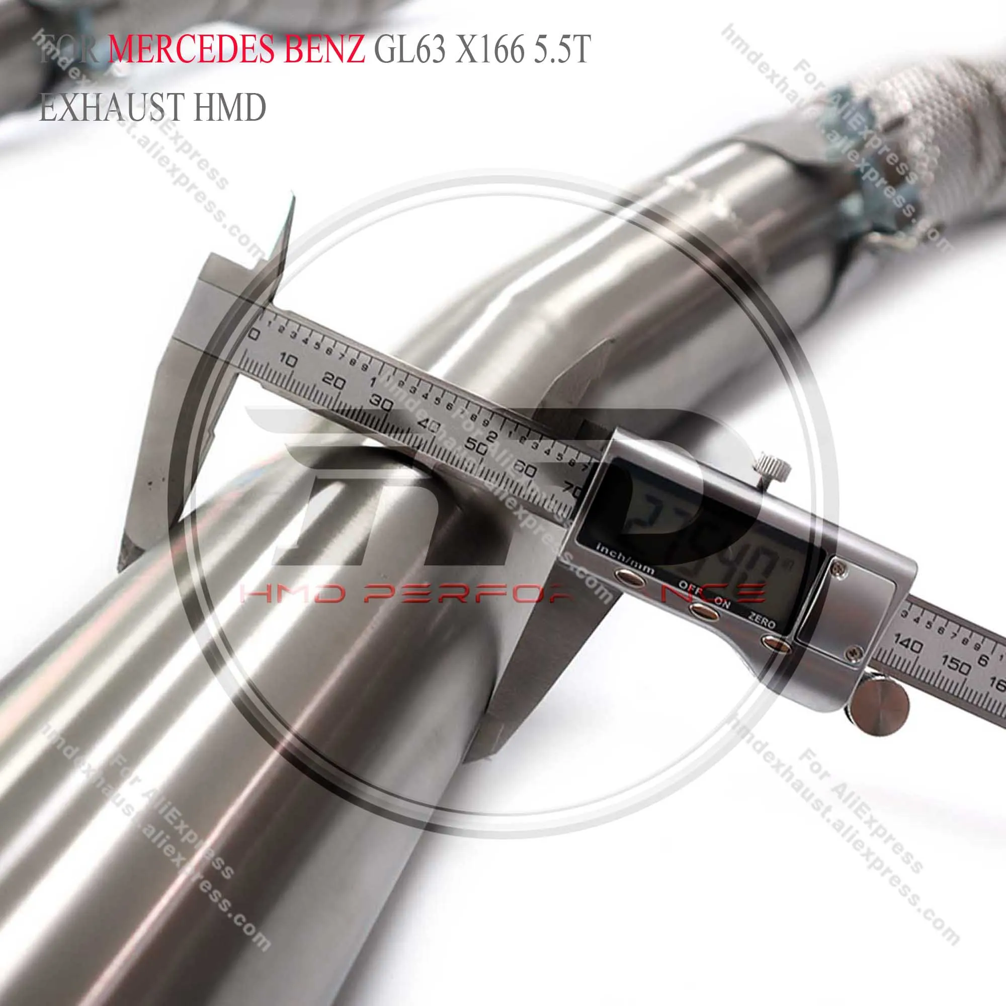 HMD Exhaust System High Flow Performance Downpipe for Mercedes-Benz AMG GL63 X166 5.5T M157 Engine 5.5T 2013-2015