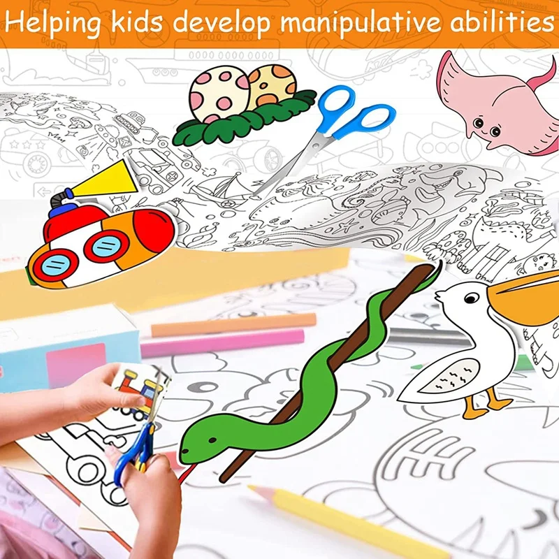 5 PCS Childrens Desenho Rolo, Papel De Desenho Para Crianças, 118X11.8 Polegadas Paint Art Paper Roll For Kids