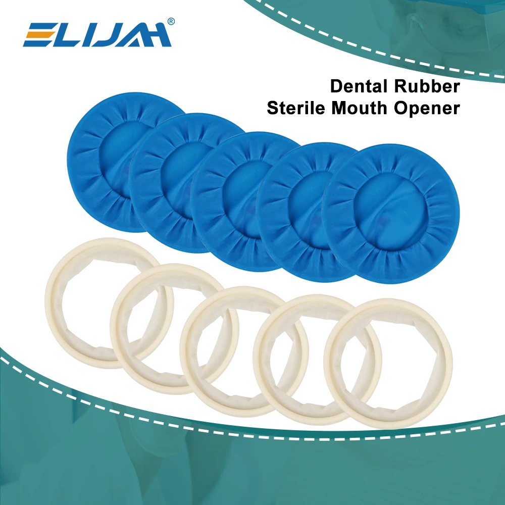 ELIJAH5Pcs Dental Disposable Rubber Sterile Mouth Opener Oral Cheek Expander Retractor Rubber Retractor Rubber Barrier Dentistry