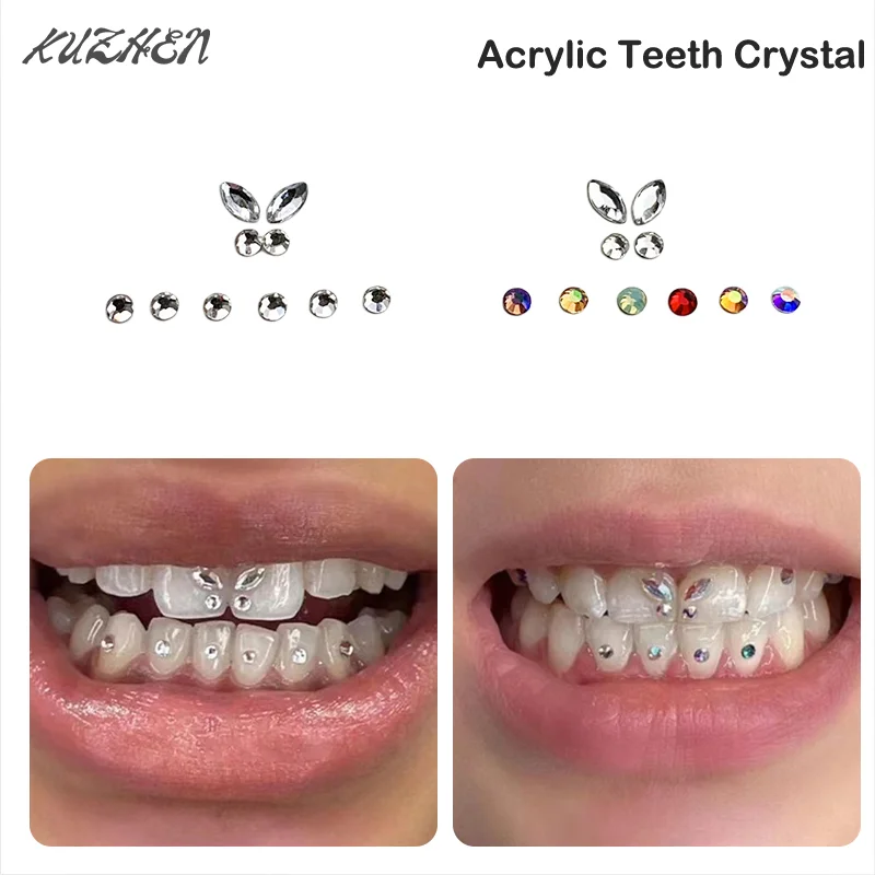 

10Pcs Diamond Bur Dental Material Teeth Decor Denture Acrylic Teeth Crystal Ornament Oral Hygiene Tooth Decoration Hot Sale