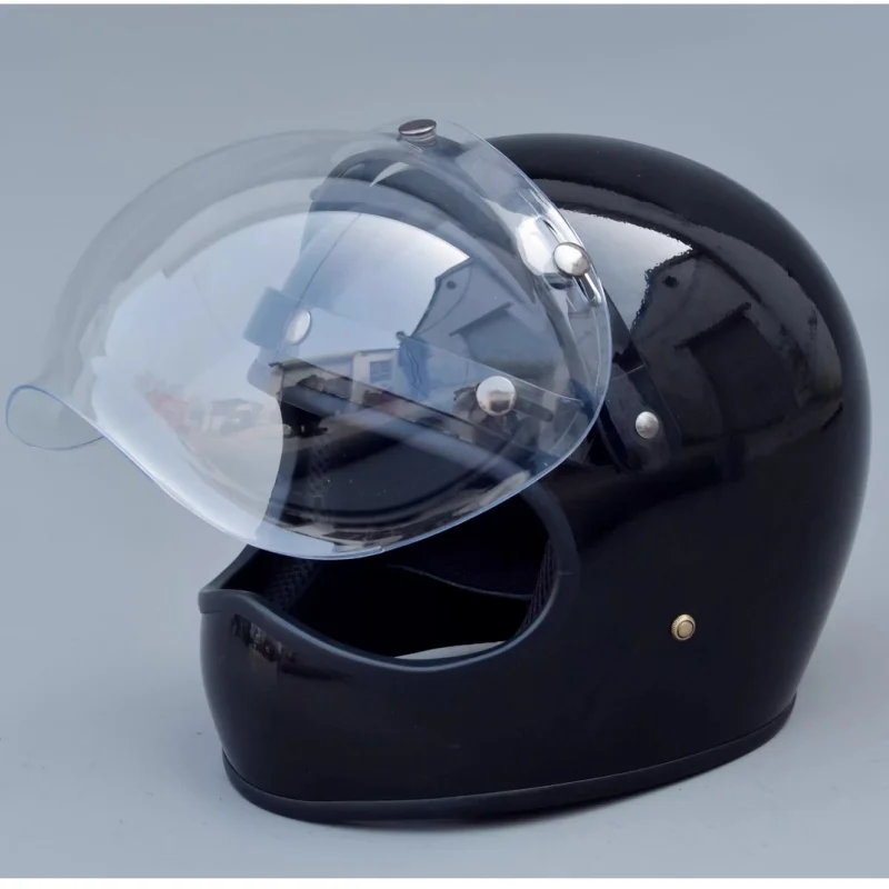 Afbeelding 6: Hoge sterkte glasvezel Japanse retro ruimte integraalhelm, voor Harley Davidson vrijetijdscruise motorbeschermhelm