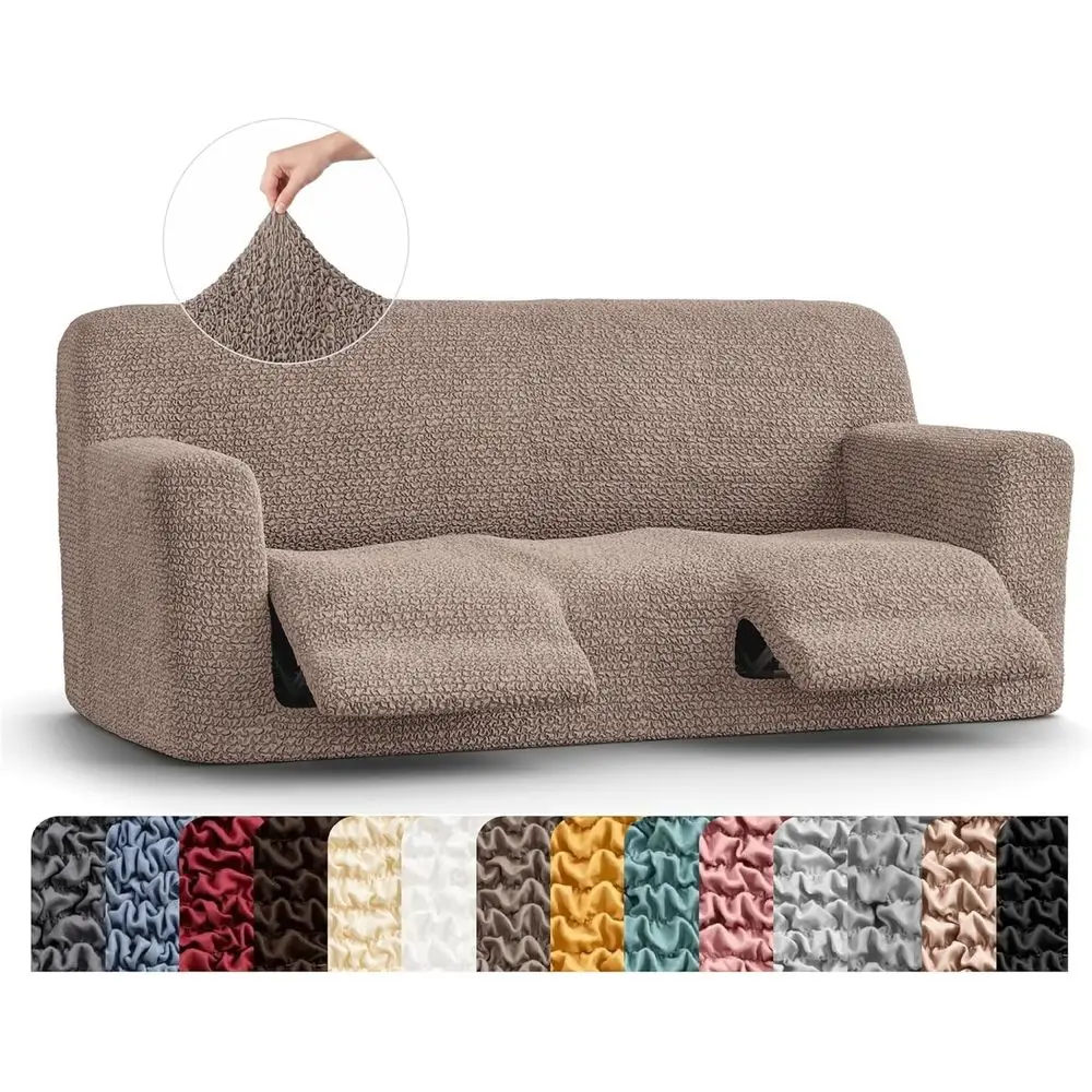 1-Piece Stretch Recliner Cover - Slipcover for Reclining Furniture Protector - Washable Hypoallergenic Fabric - Marsala (63-91 W