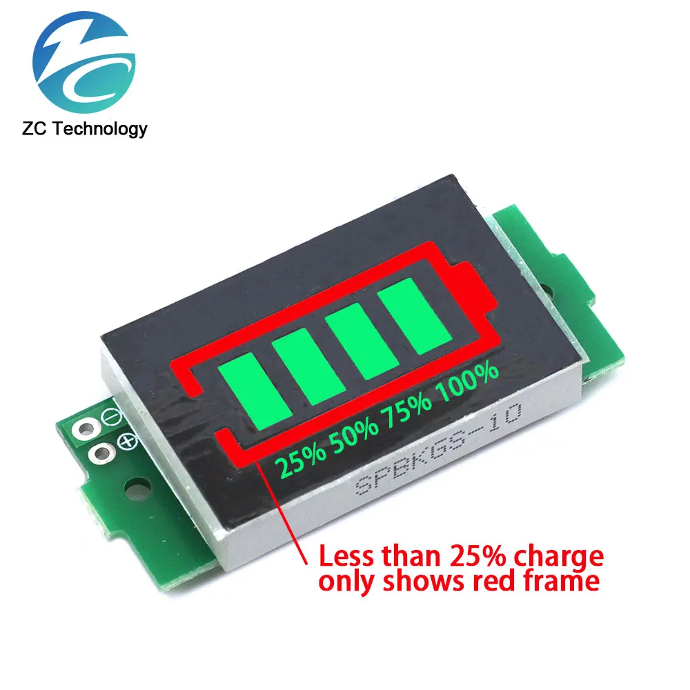1S - 4S-8S Module indicateur de capacité de batterie au Lithium unique 3.7V 4.2V affichage bleu testeur de puissance de batterie de véhicule électrique Li-ion