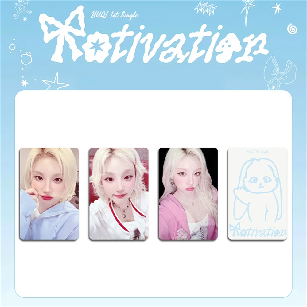 3 ピース/セット KPOP I-DLE YUQI シングルアルバムモチベーションフォトカード HD 両面ポストカード YUQI 紙 LOMO カードファンコレクションギフト