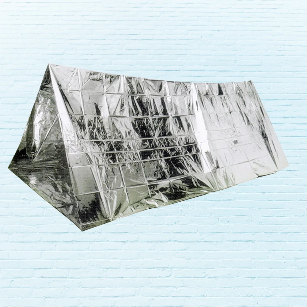 

Emergency Folding Tube Tent Camping Thermal Insulation Aluminum Foil Outdoor Equipment for Hiking and Travel