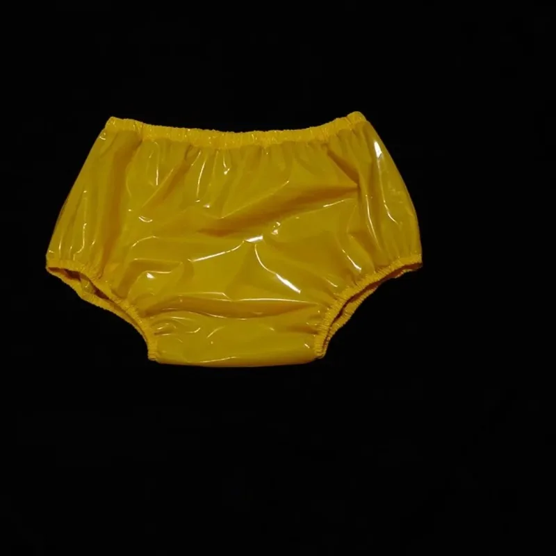 Plastic Briefs Anti-diaper ABDL Large Size Loose Wide Gear Incontinence Diaper High Waist Plastic Underwear PVC Transparent Pant view 6
