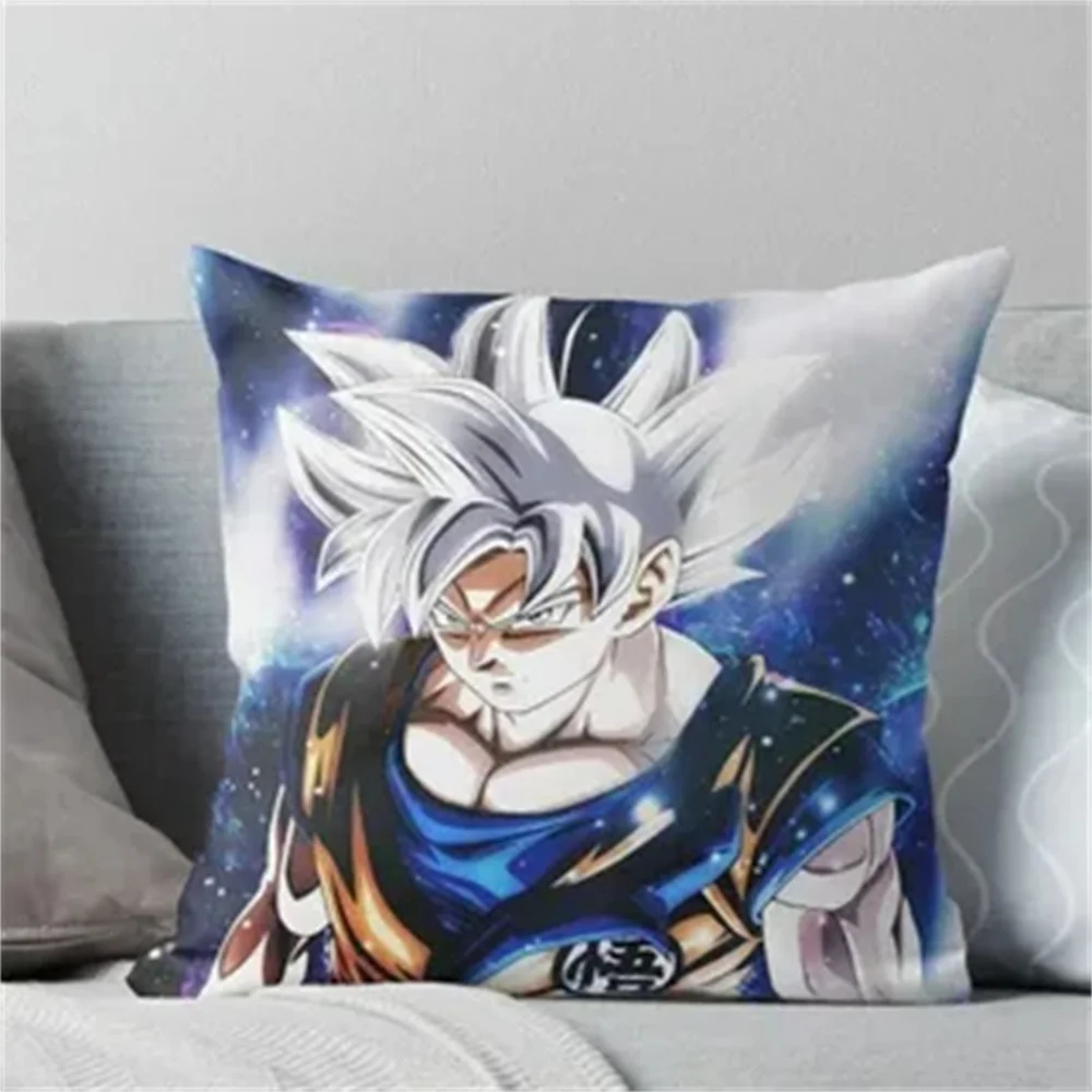 Dragon Ball Super Saiyan Goku Kissenbezug - Anime-Fan-Favorit Dekokissenhülle für Schlafzimmer & Wohnzimmer Dekoration