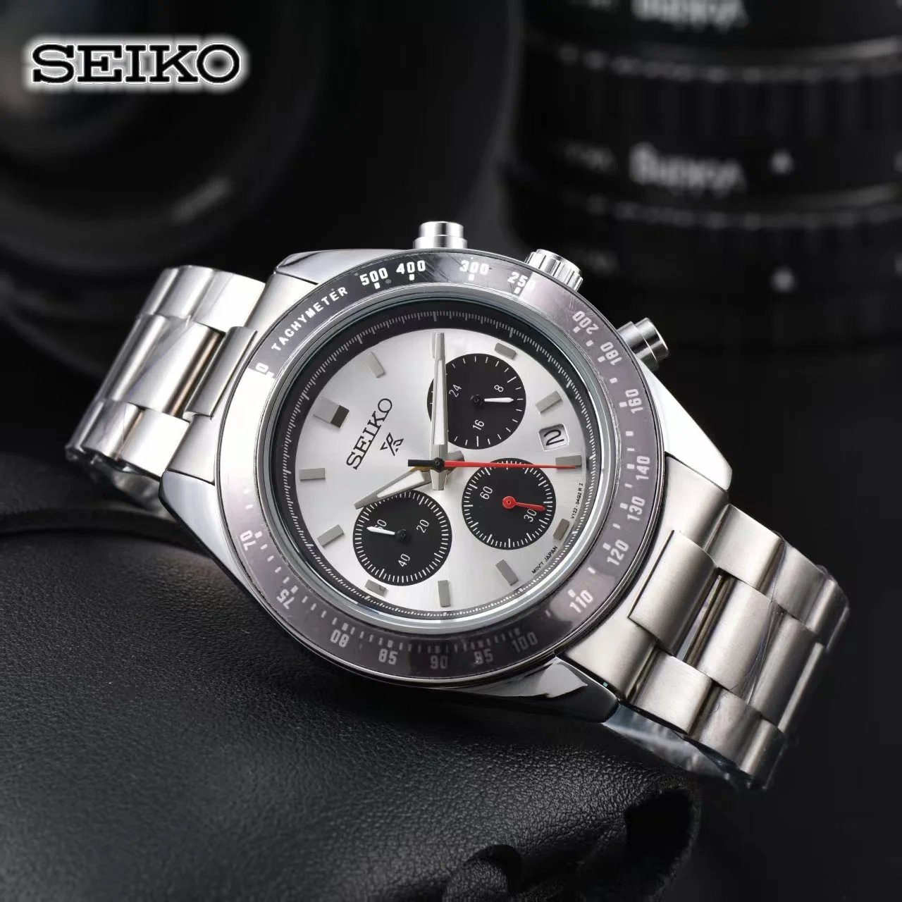 Seiko Men's Business Quartz Watch Women's Fashion Multi functional Six pin Calendar Waterproof Watch Couple's Watch
