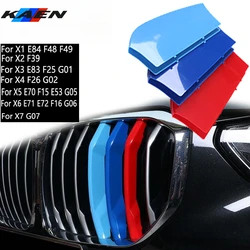 3Pcs Car Grille Trim Strip For BMW X1 X2 X3 X4 X5 X6 X7 E84 F48 F49 F39 E83 F25 G01 F26 G02 E70 F15 E53 G05 E71 E72 F16 G06 G07