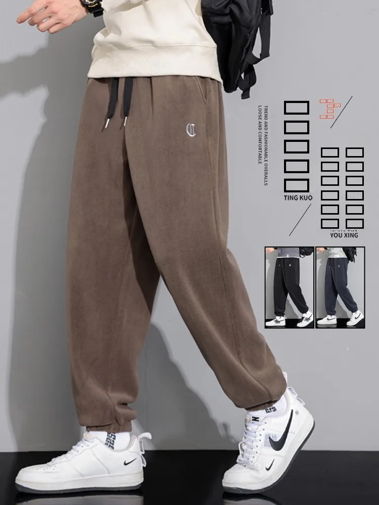 

Spring Autumn Knitted Boys Sweatpants Loose Fit Dstring Trousers Casual Sports Long Pants Polyester Spandex Blend