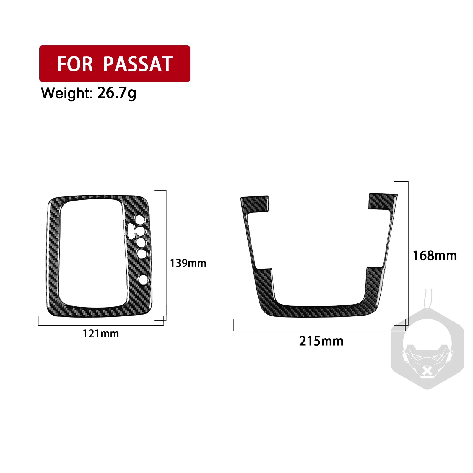 Marco de cambio de marchas central para coche, cubierta embellecedora, pegatina de fibra de carbono Real, accesorios interiores para VW Volkswagen Passat B6 2006-2011