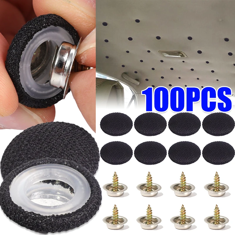 10-100 Uds. Sujetadores de reparación de revestimiento de techo de coche remaches a presión Universal retenedor de techo de coche Pin hebilla de tela Kit de fijación de techo Interior