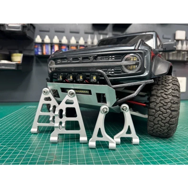 Extended Suspension Arm Metal Front Independent Suspension A-Arms for KM Bronco Raptor TANK300 F150 1/8 RC Crawler Upgrade