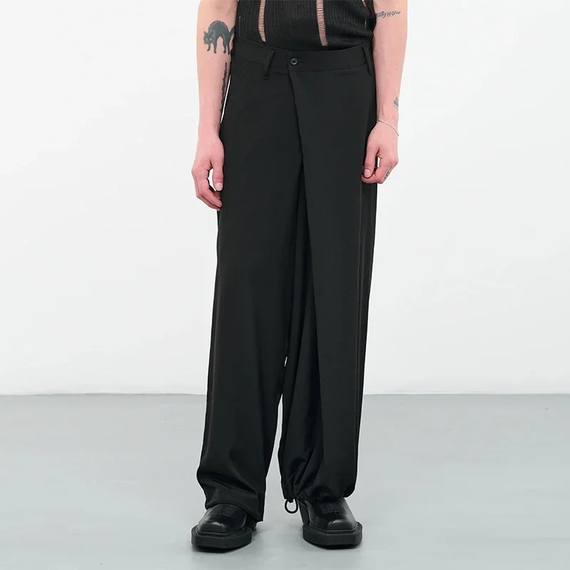 

YOJI OOAK asymmetrical design sense temperament dress pants casual pants men's pants exploded with slouchy black pants