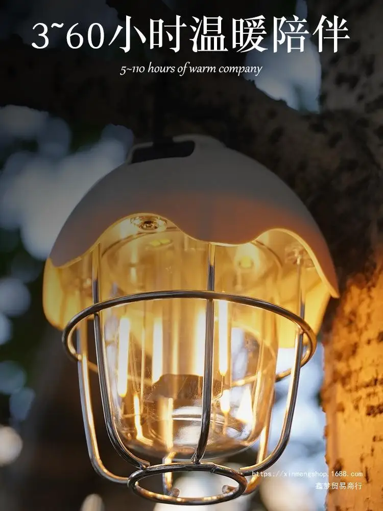 Outdoor camping light ambient light camping light cute egg-shaped super long battery life portable hanging