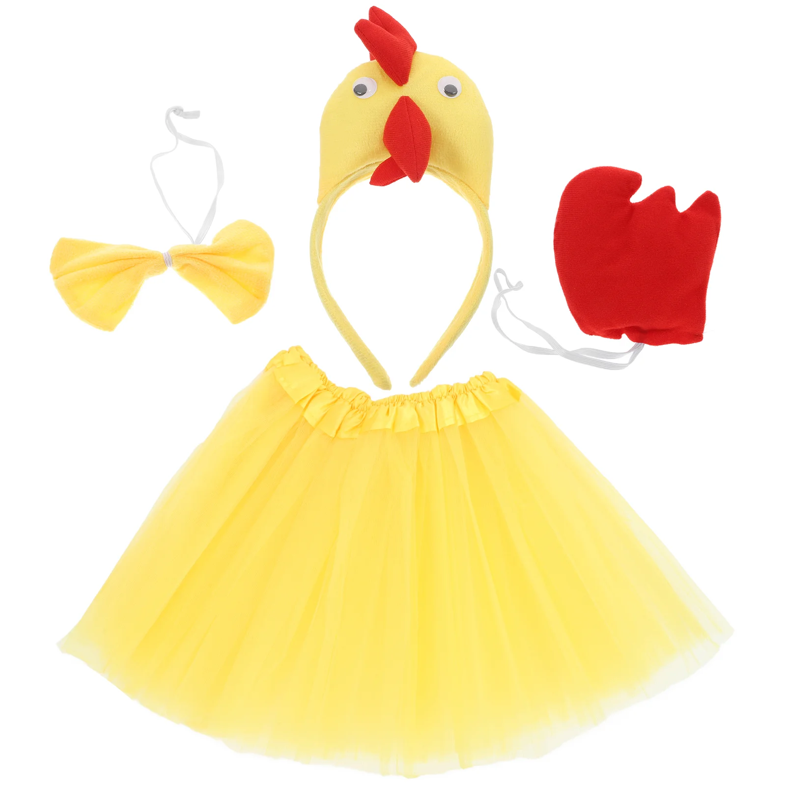 

Tutu Dress Animal Headgear Chicken Hat Costume Halloween Accessories up Rooster Cute Hats Birthday Decorations Toddler Child