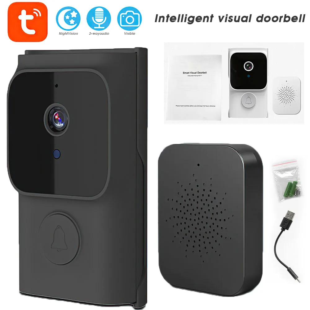 Smart Video Intercom Wireless Video Doorbell Night Vision Motion Detection Camera Tuya Home Security Protection WiFi Door Bell