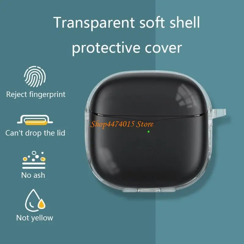 K1AA Kompatibel untuk Soundpeats Air3 Shockproof Wireless Earphone Lengan Tanah Tahan Tahan Housing Washable Cover TPU