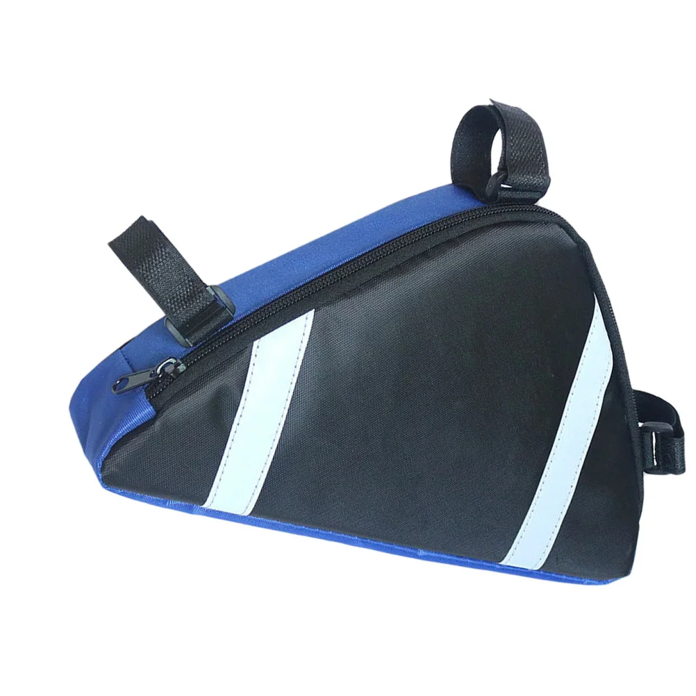 Triangle Bike Frame Bag Slim Design Large Capacity Waterproof Zippered Easy Access Portable Bike Accessory Multi-Function