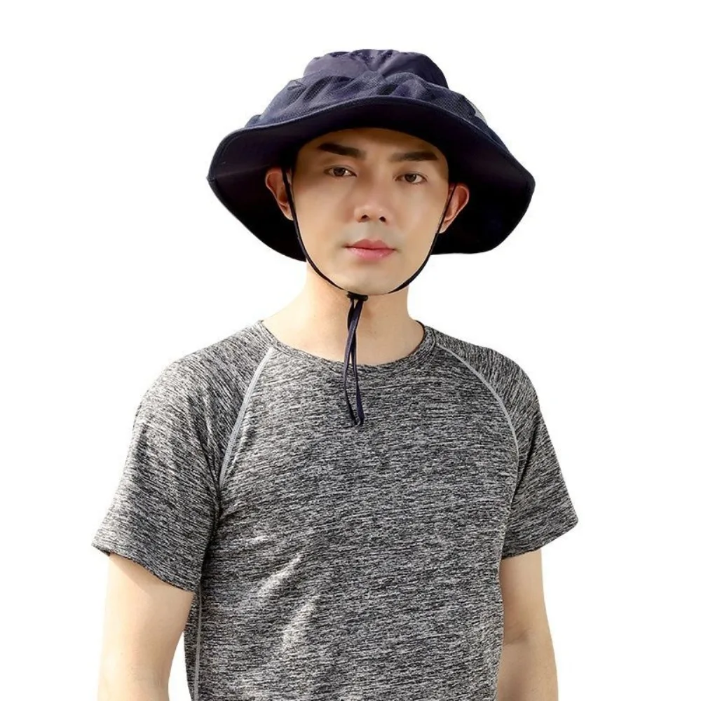 Summer Anti Mosquito Fishing Sun Hat UV Protection Breathable Fisherman Hat UPF50+ Permeable Mesh Mask Anti-mosquito Cap Farm