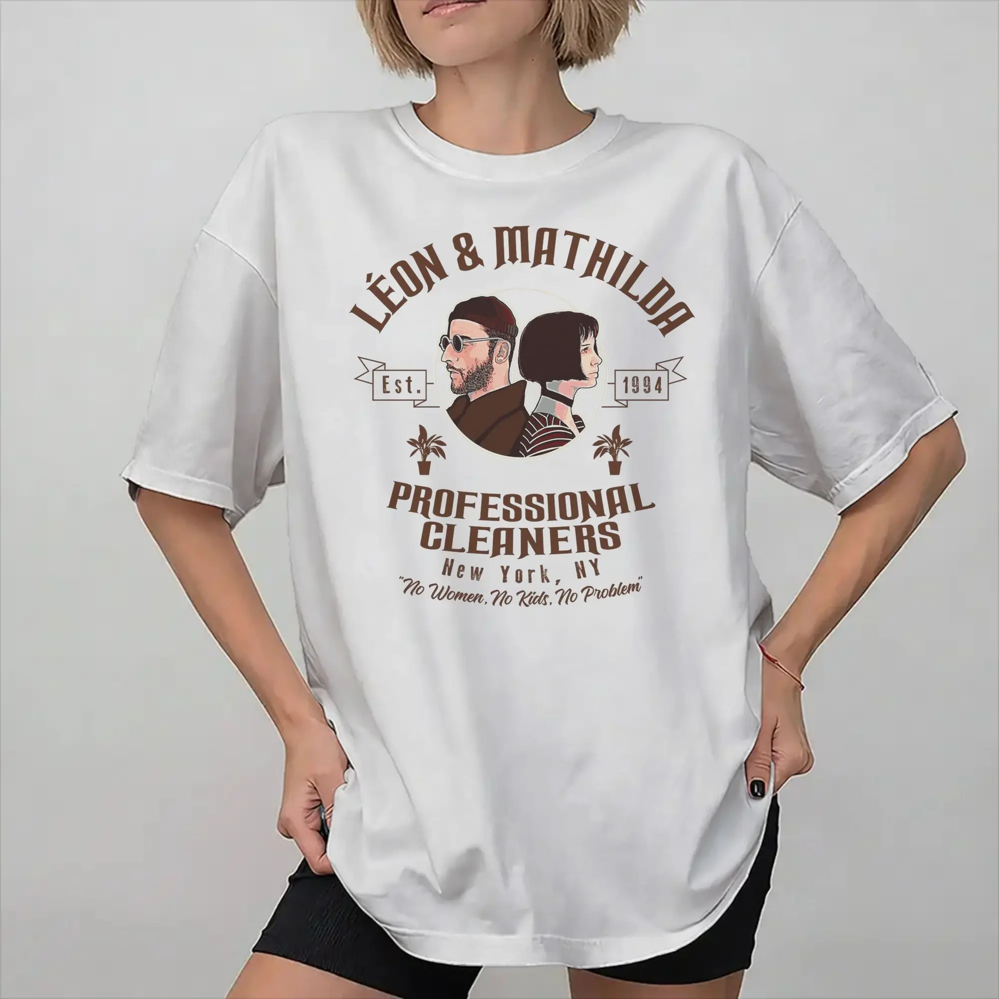 Mens Womens Leons Movie The Professional T Shirt 100% Cotton Graphic Printed T-Shirt  Clothing Outfits