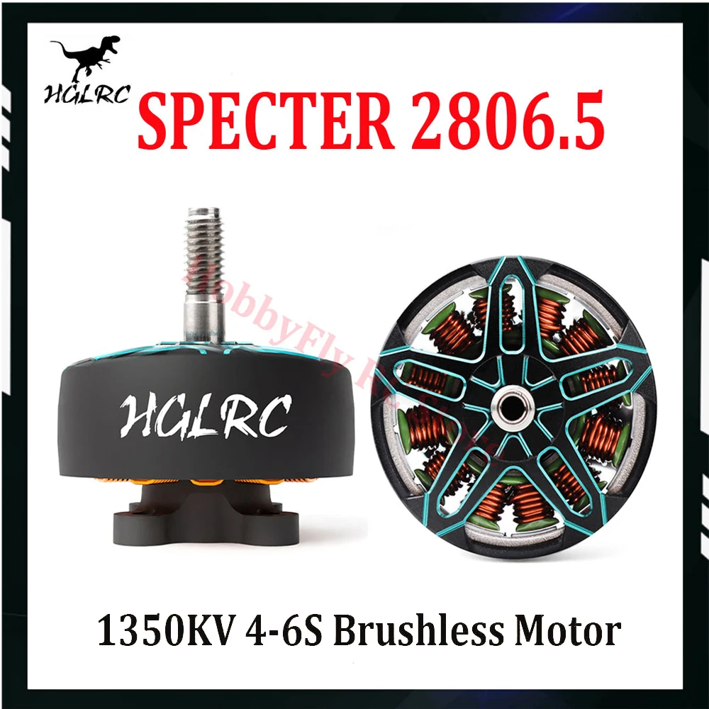 

HGLRC SPECTER 2806.5 1350KV 4-6S Brushless Motor Compatible 6-7inch Propeller for FPV 7inch Long Range X8 Cinelifter Drone